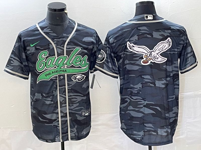 Men Philadelphia Eagles Blank Camo Nike 2023 Co Branding Game NFL Jersey style 2